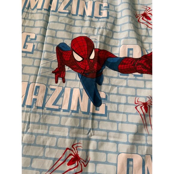 Marvel Kids Amazing Spider-Man 2 Twin Flat Sheet Cutter Blue & Red - Picture 13 of 15